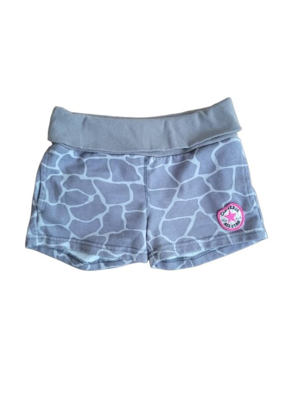 Converse All Star Foldover Waist Hot Pants Shorts Black (Kids S / 8-10)